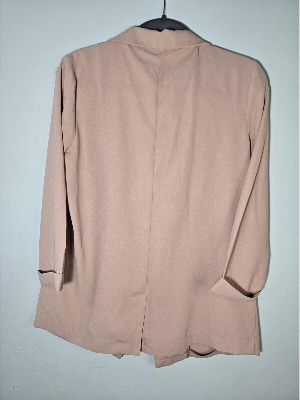 Forever 21 Beige 3/Sleeve,Open Front and pockets,chic Blazer Jacket size Small - Picture 15 of 16